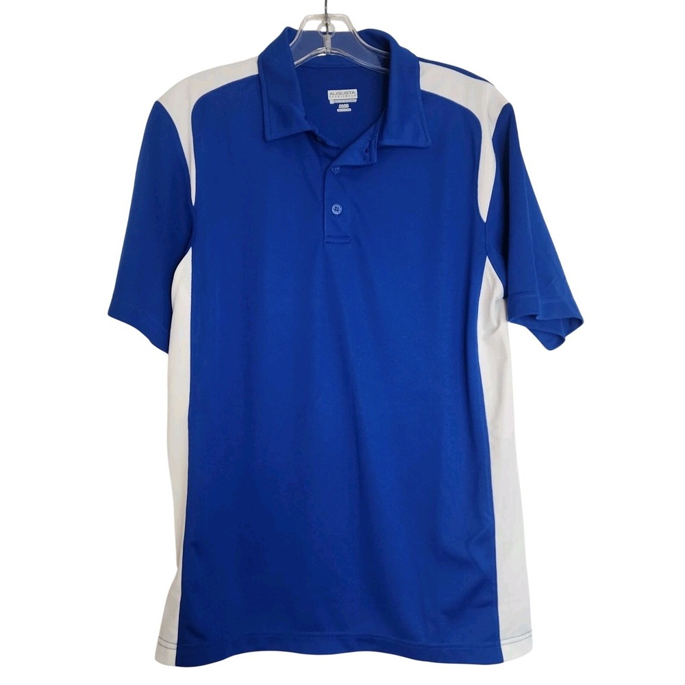 Augusta Sportswear Blue And White Polo Shirt Men's Size Small